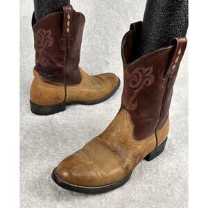 Ariat Brown And Tan Round Pointed Toe Boots Size 6.5B Style 15678 PO 11200165